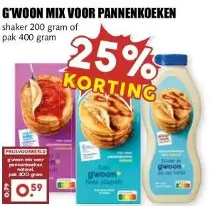 MCD Supermarkt GWOON MIX VOOR PANNENKOEKEN aanbieding