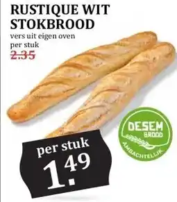 MCD Supermarkt RUSTIQUE WIT STOKBROOD aanbieding