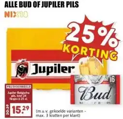MCD Supermarkt ALLE BUD OF JUPILER PILS aanbieding