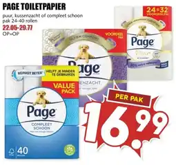 MCD Supermarkt PAGE TOILETPAPIER aanbieding