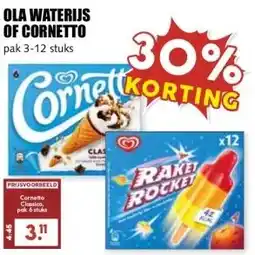 MCD Supermarkt OLA WATERIJS OF CORNETTO aanbieding