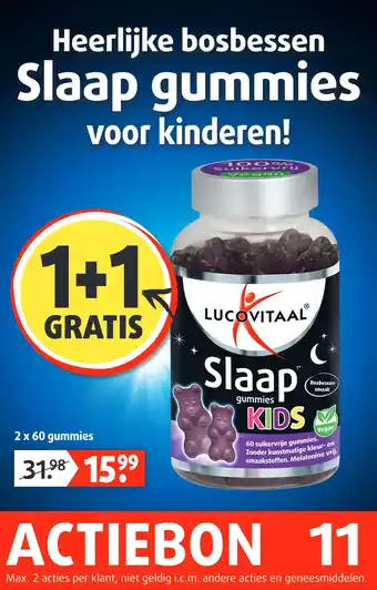 Lucovitaal Slaap gummies aanbieding