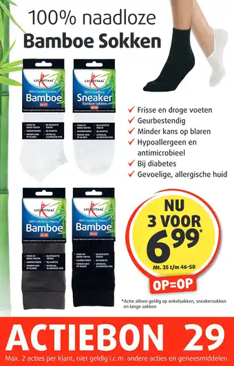 Lucovitaal 100% Naadloze Bamboe Sokken aanbieding
