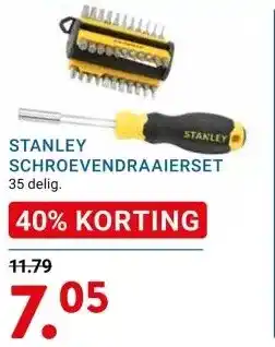 Kluswijs STANLEY SCHROEVENDRAAIERSET aanbieding