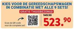 Kluswijs KIES VOOR DE GEREEDSCHAPSWAGEN IN COMBINATIE MET ALLE 9 SETS! aanbieding