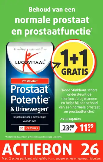 Lucovitaal Prostaat Potentie & Urinewegen aanbieding