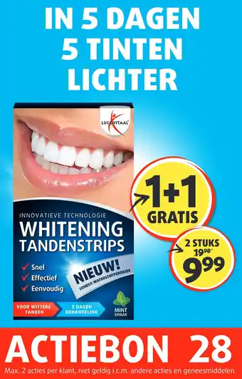 Lucovitaal WHITENING TANDENSTRIPS aanbieding
