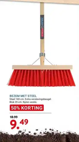 Kluswijs BEZEM MET STEEL aanbieding