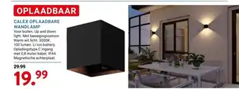 Kluswijs CALEX OPLAADBARE WANDLAMP aanbieding