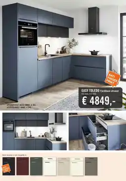 Keukendepot EASY TOLEDO Fjordblauw ultramat aanbieding