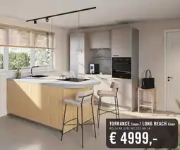 Keukendepot TORRANCE Taupe/ LONG BEACH Eiken aanbieding