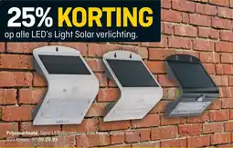 Hubo op alle LED's Light Solar verlichting. aanbieding