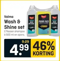 Hubo Wash & Shine set 2 flessen shampoo à 500 ml en spons. aanbieding