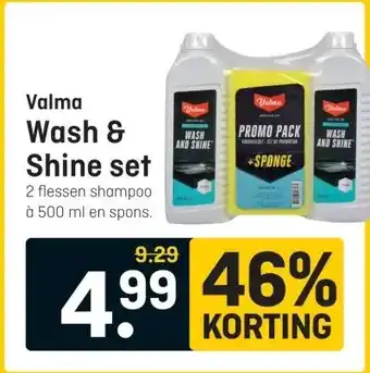 Hubo Wash & Shine set 2 flessen shampoo à 500 ml en spons. aanbieding