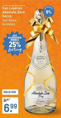 Gall & Gall Van Loveren Absolute Zero Secco 75CL Mousserend aanbieding