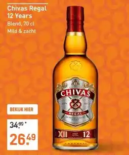 Gall & Gall Chivas Regal 12 Years 70CL Whisky aanbieding
