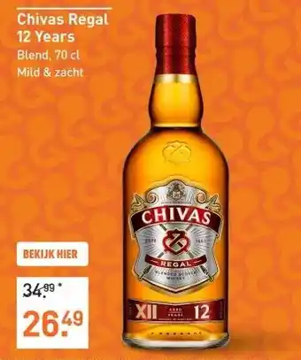 Gall & Gall Chivas Regal 12 Years 70CL Whisky aanbieding