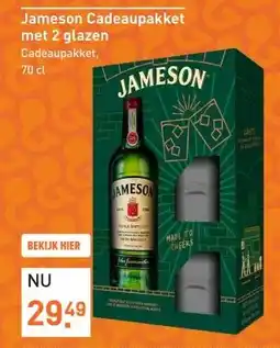 Gall & Gall Jameson Cadeaupakket met 2 glazen 70CL Whisky aanbieding