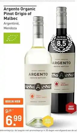 Gall & Gall Argento Organic Pinot Grigio 75CL Wijn aanbieding