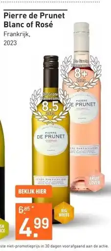 Gall & Gall Pierre De Prunet Blanc 75CL Wijn aanbieding