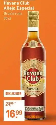 Gall & Gall Havana Club Añejo Especial 70CL Mixen aanbieding