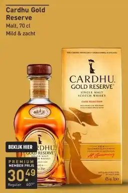 Gall & Gall Cardhu Gold Reserve 70CL Whisky aanbieding