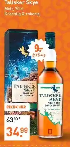 Gall & Gall Talisker Skye 70CL Whisky aanbieding