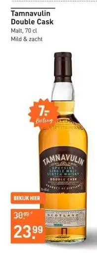 Gall & Gall Tamnavulin Double Cask 70CL Whisky aanbieding
