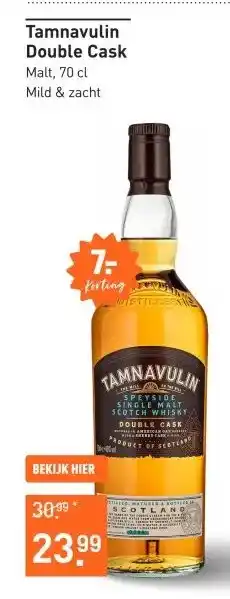 Gall & Gall Tamnavulin Double Cask 70CL Whisky aanbieding