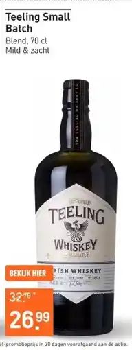 Gall & Gall Teeling Small Batch 70CL Whisky aanbieding