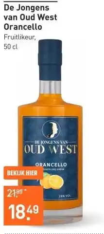 Gall & Gall De Jongens van Oud West Orancello 50CL Likeuren aanbieding