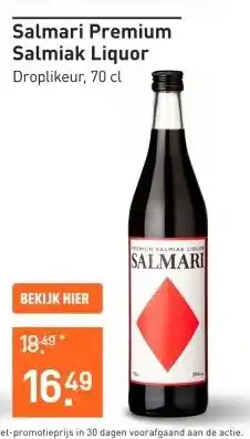 Gall & Gall Salmari Premium Salmiak Liquor 70CL Likeuren aanbieding
