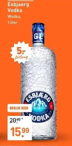 Gall & Gall Esbjaerg Vodka 100CL Mixen aanbieding