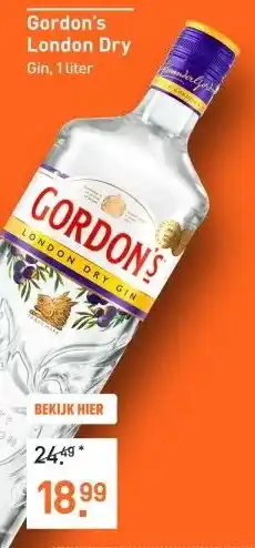 Gall & Gall Gordon's London Dry 100CL Mixen aanbieding