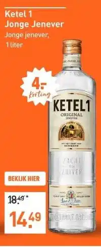 Gall & Gall Ketel 1 Jonge Jenever 100CL Jenever, Bitter & Vieux aanbieding