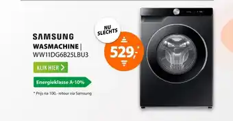 Expert Samsung SuperSpeed 6000-serie WW11DG6B25LB Zwart aanbieding