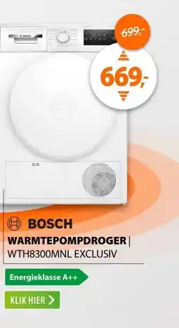 Expert Bosch WTH8300MNL EXCLUSIV aanbieding