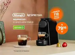 Expert DeLonghi Nespresso Essenza Mini EN85.B Zwart aanbieding