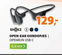 Expert Shokz OpenRun USB-C Zwart aanbieding