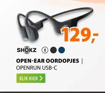 Expert Shokz OpenRun USB-C Zwart aanbieding