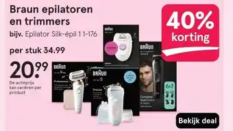 Etos Braun epilatoren en trimmers aanbieding