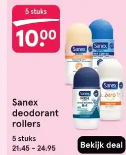 Etos Sanex deodorant rollers aanbieding