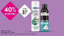 DA Gillette en Venus Scheergel en -schuim aanbieding