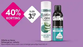 DA Gillette en Venus Scheergel en -schuim aanbieding