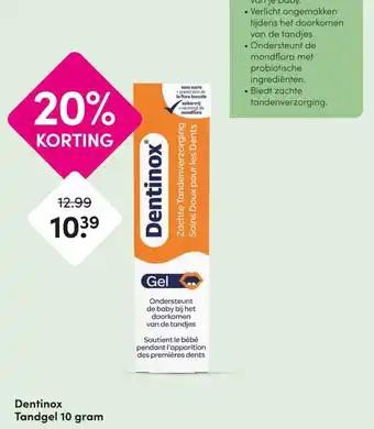 DA Dentinox Tandgel 10 gram aanbieding