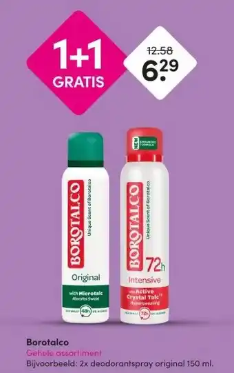 DA Borotalco Gehele assortiment aanbieding