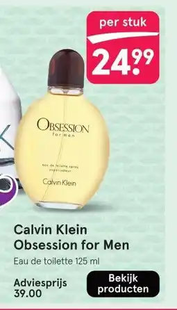 Etos Calvin Klein Obsession for Men aanbieding