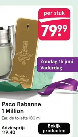 Etos Paco Rabanne 1 Million aanbieding
