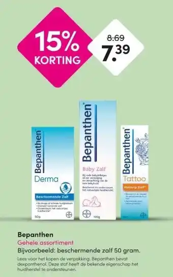 DA Bepanthen Gehele assortiment aanbieding