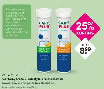 DA Care Plus® Carbohydrate Electrolyte bruistabletten aanbieding